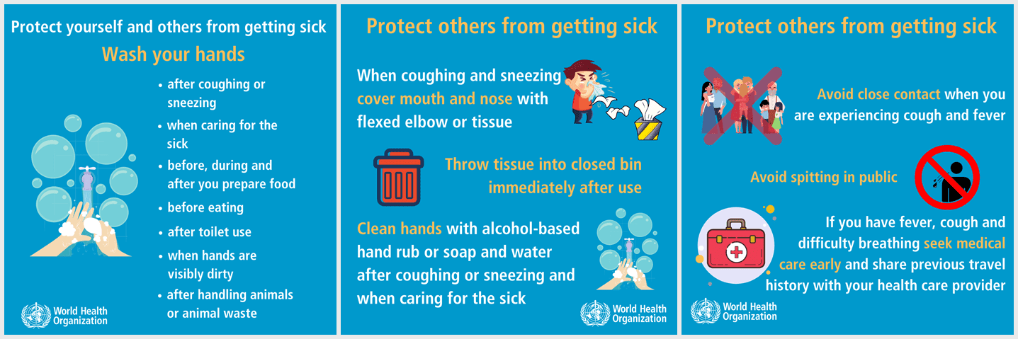 WHO World Health Organization Tips on Protecting Yourself and Others from the COVID-19 Coronavirus Pandemic